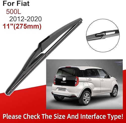 Miniatura 3 de Compatible con Fiat 500L 2012-2020 26 + 15 + 11 pulgadas, limpiaparabrisas delantero y trasero, accesorios de cortador, 2013, 2014, 2015, 2016,