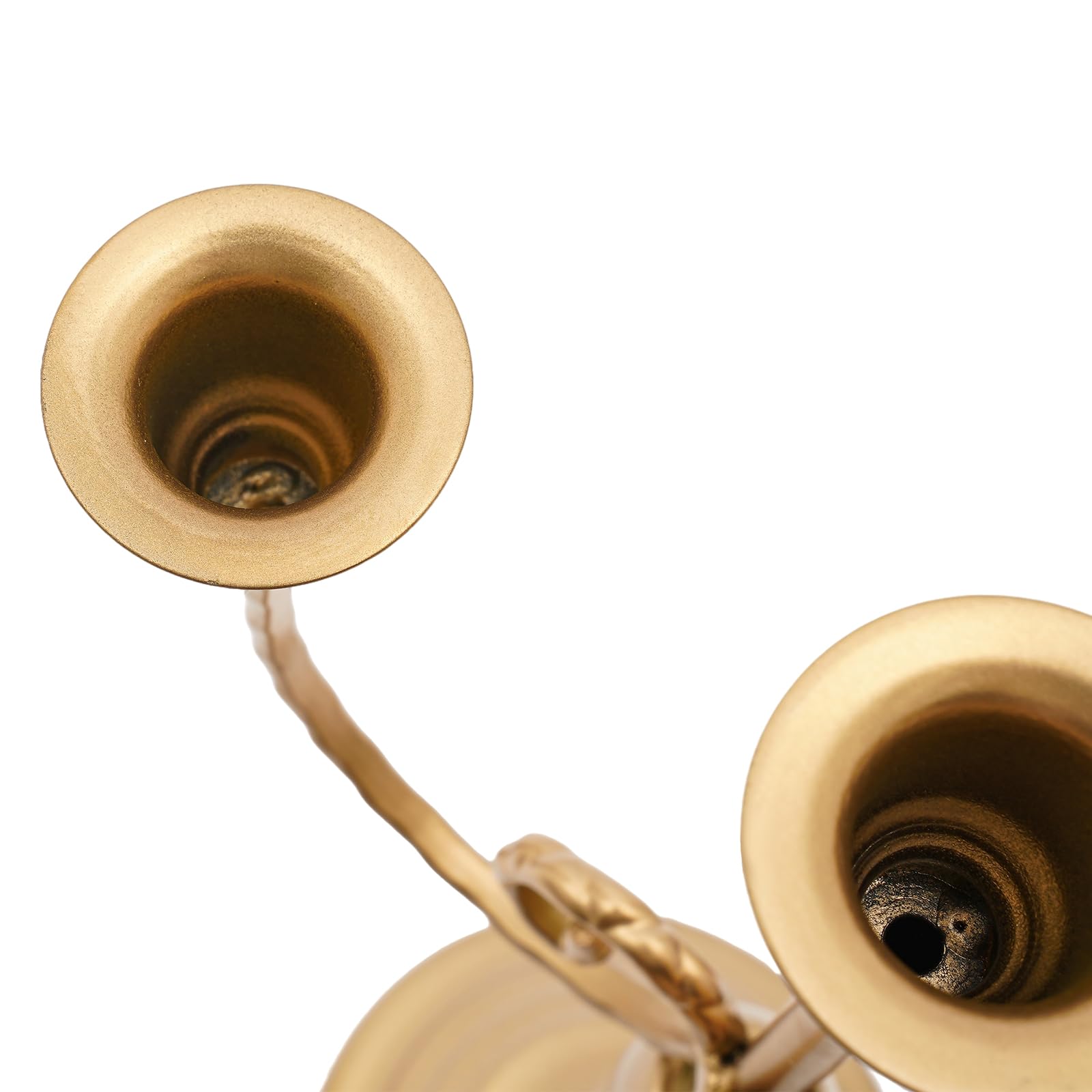 6 Stück Kerzenständer 5-Armig Metall Eisen Kerzenhalter für Stabkerzen, Kandelaber Kerzenleuchter für Kegelkerzen Party Hochzeit Tisch Mittelstücke Dekor (Gold)
