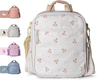 Citron Cherry Lunch Bag for Kids School, Reusable with Non-Toxic Material, Durable Carrier for Fresh Meals, Lunch Box Bag for Kids, Citron Insulated Food Storage