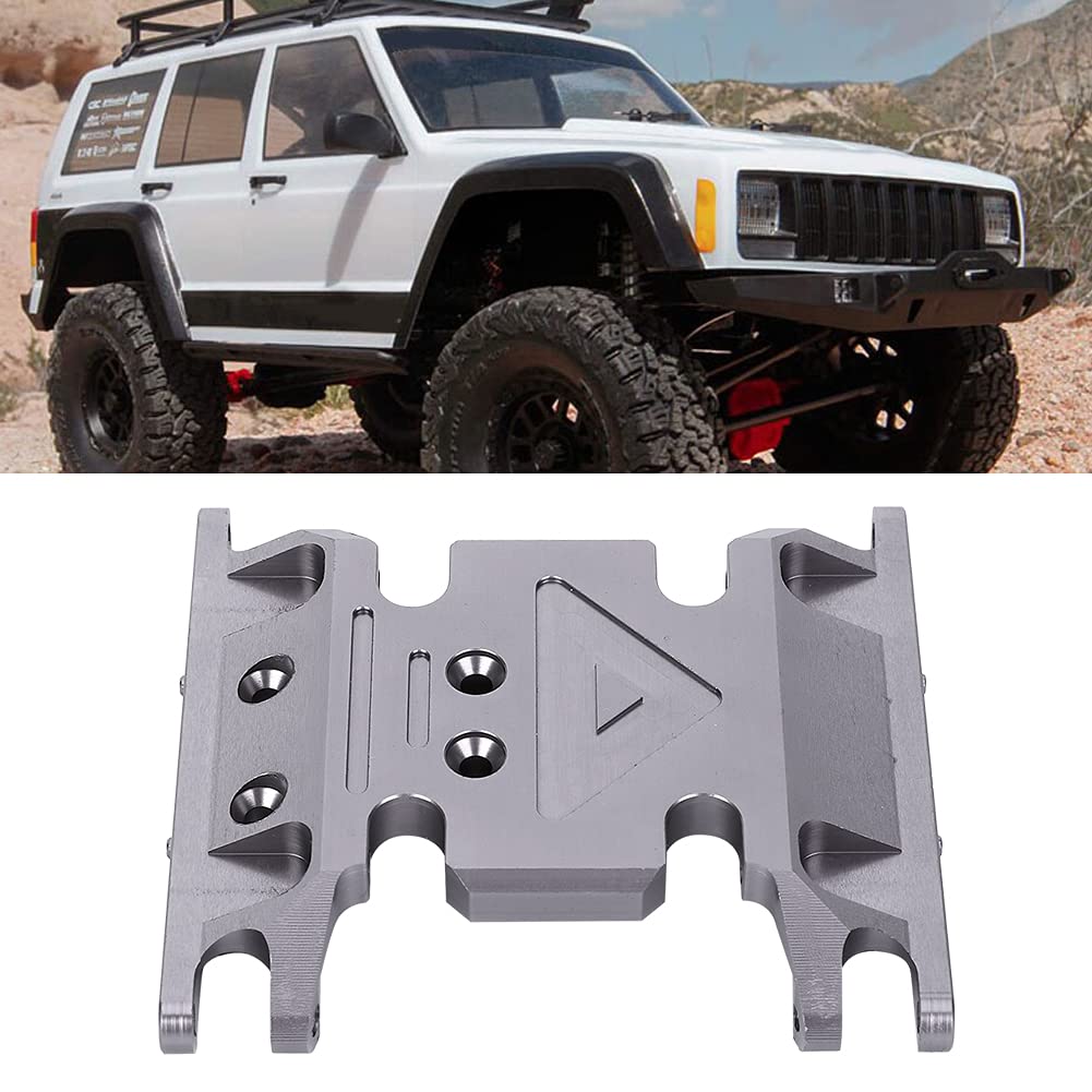 Skrzynia rozdzielcza Dolna podstawa Płyta ochronna Wytrzymały stop aluminium Część ulepszająca dla SCX10 II 1/10 RC Model samochodu Czarny Kolor tytanu 78 mm x 71 mm (Koloru)