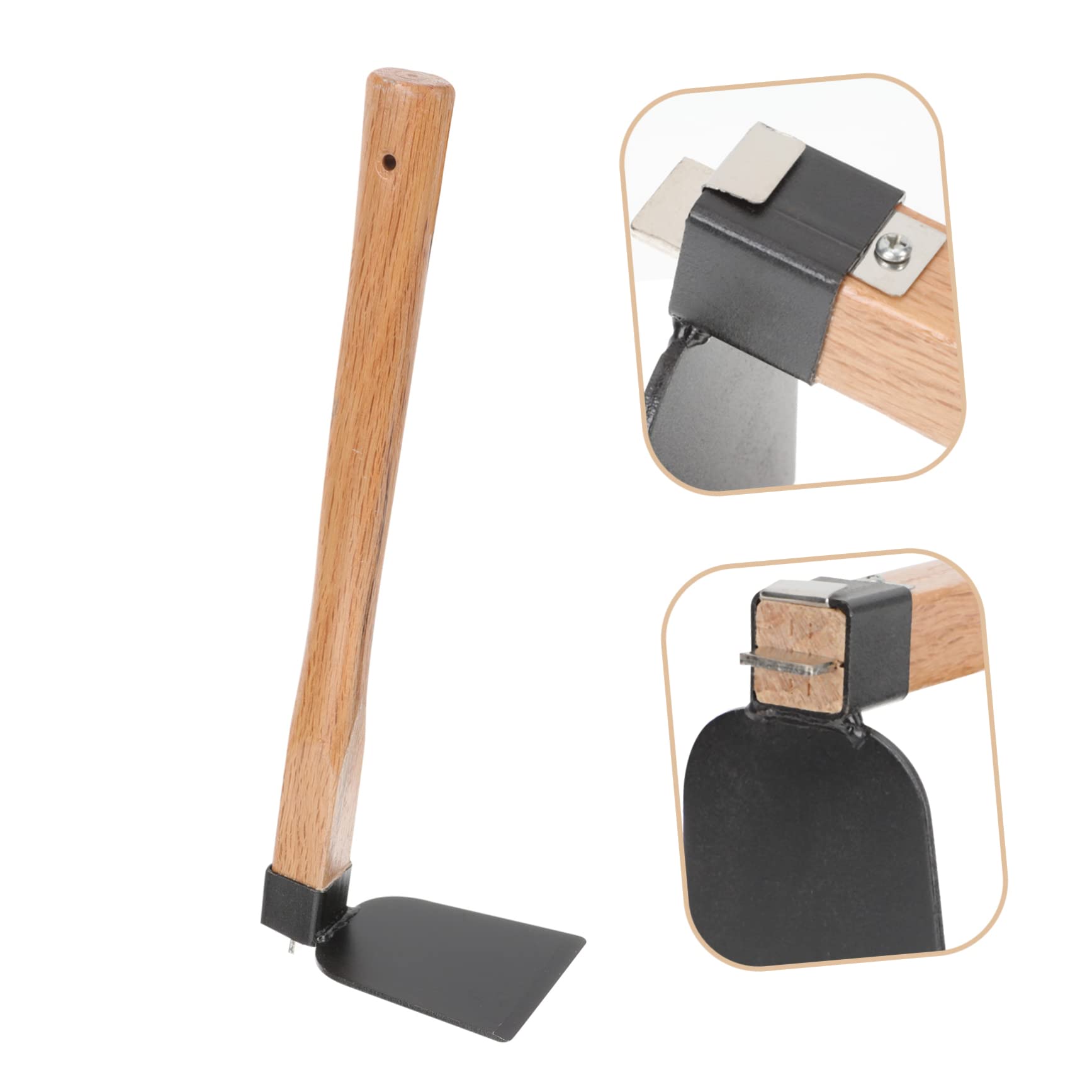 Giardino Leggera con Testa in Ferro e Manico in Legno Ergonomico Attrezzo Manuale per Diserbo e Scavare Terreno Zappetta Portatile per Orto e Piantagione Strumento per Cura Pian