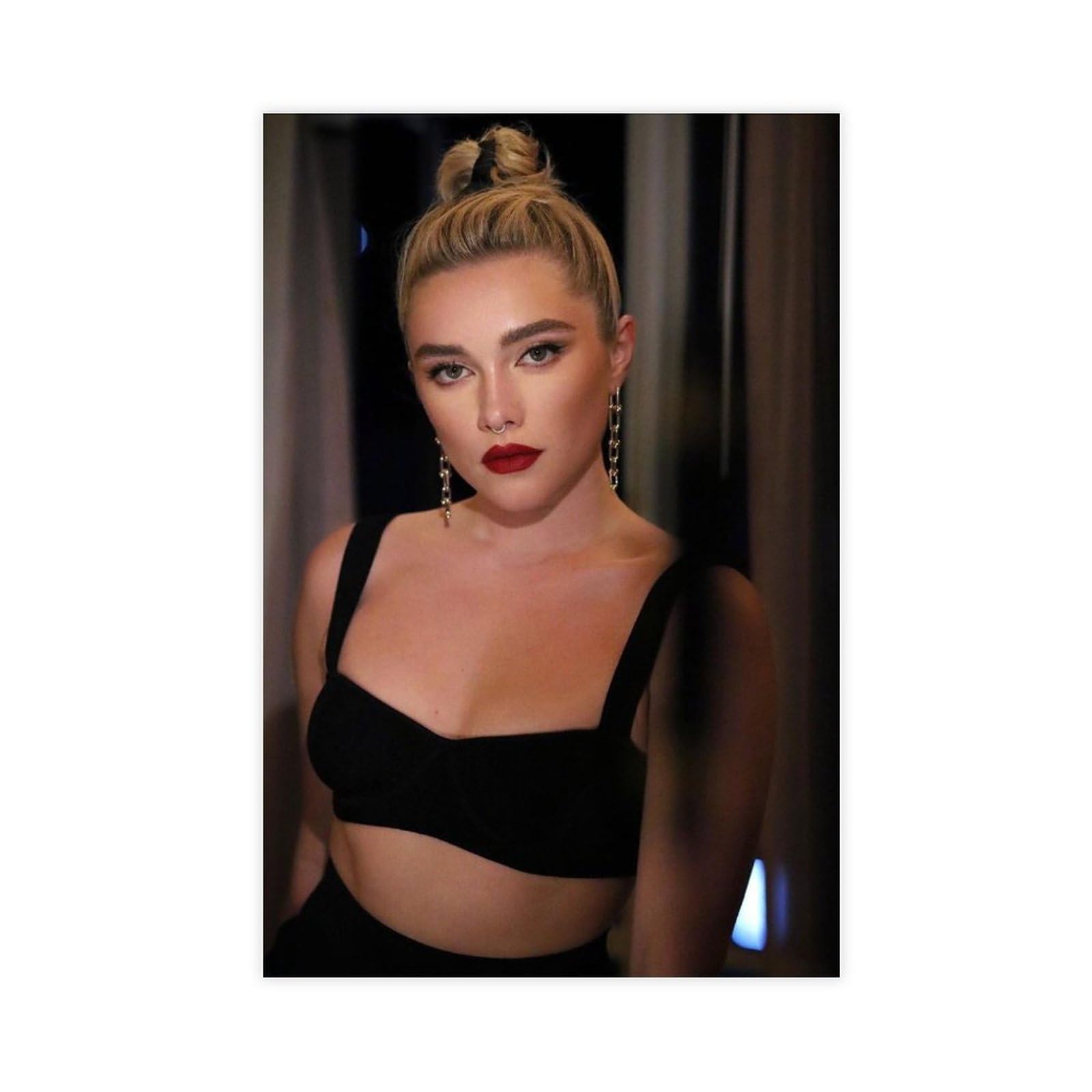 TONFON Florence Pugh Actress Art Retro Decor Poster Canvas Poster Bedroom Decor Sports Landscape Office Room Decor Gift Unframe-style 16x24inch(40x60cm)