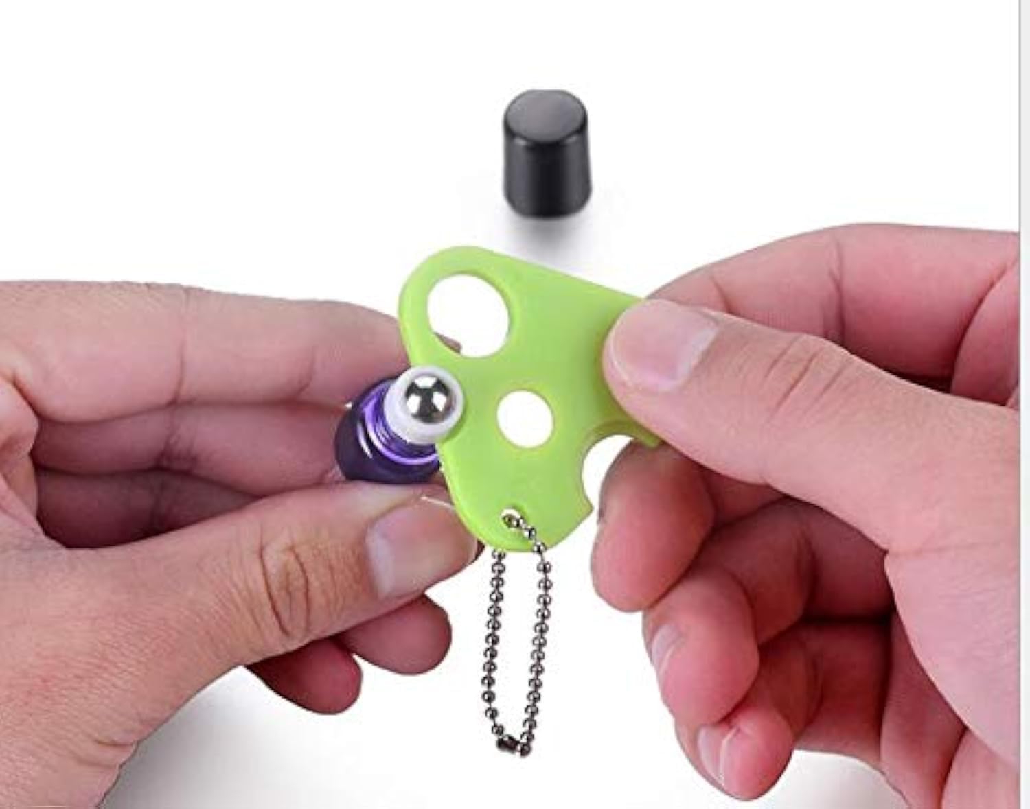 3 Count Essential Oil Roller Bottle Opener (Green), Essential Oil Key Tool For Easily Remove Roller Balls and Caps On Most Bottles