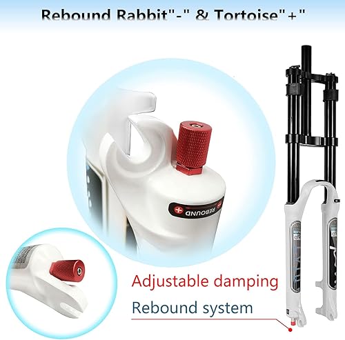 Miniatura 4 de DH Downhill - Horquilla de suspensión para bicicleta de montaña, 26, 27.5, 29 pulgadas, viaje, 6.299in, rebote, ajuste doble hombro con función de