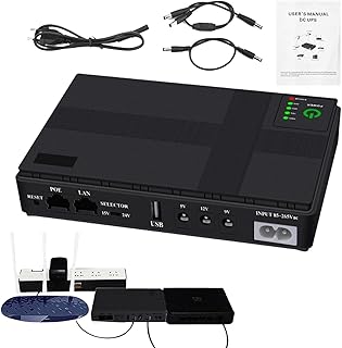Router Power Supply | Modem Power Uninterruptible Router Battery Battery Pack - Power Supply Output Router Battery for LED Light Security Monitor Ziurmut