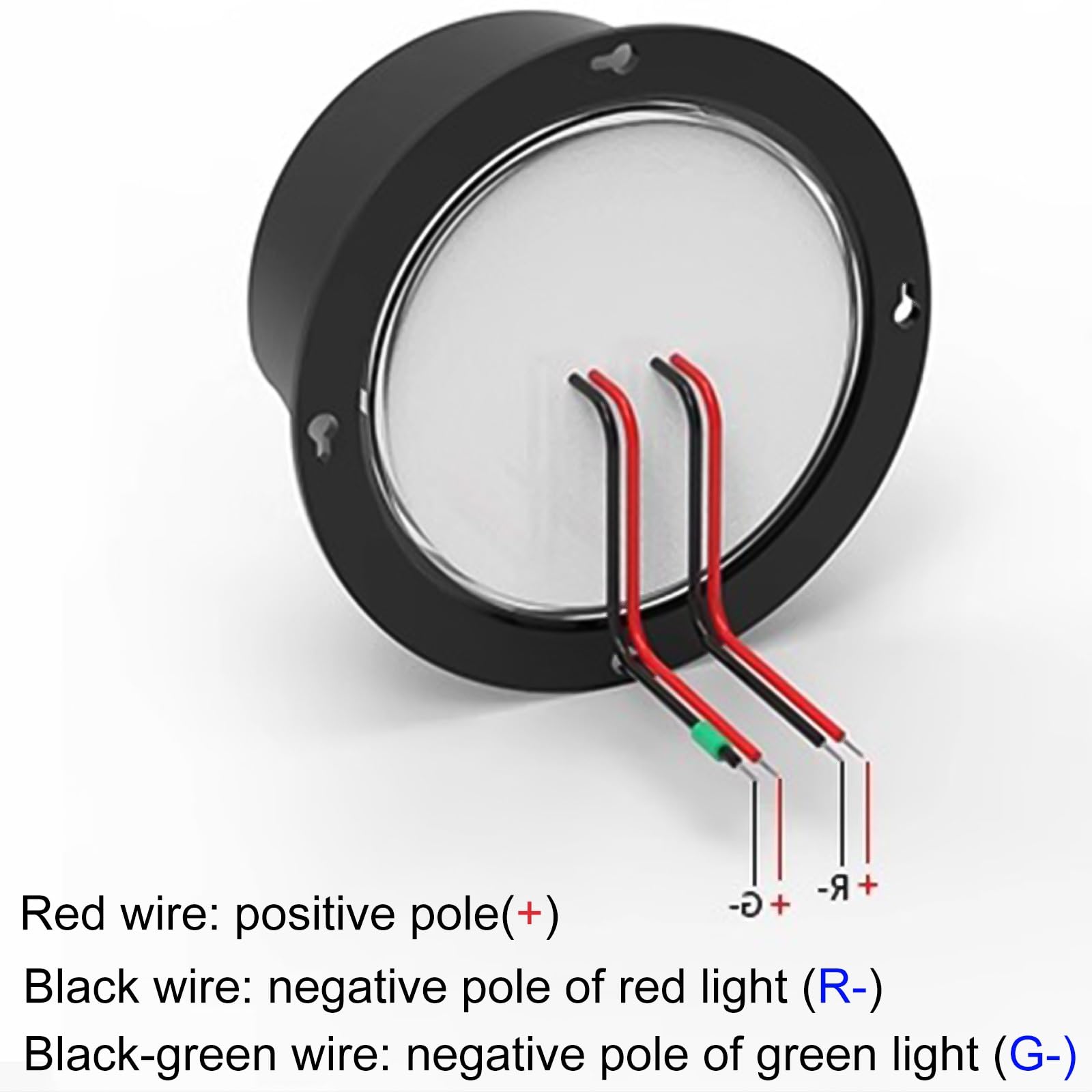 Lampada Semaforo 12/24V, LED Semaforo Rosso e Verde, Impermeabile IP67, Adatta per Traffico, Attrezzature e Canali(13cm/5in)