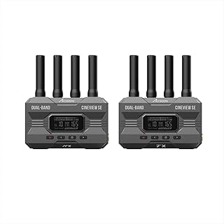 Accsoon CineView SE Wireless Video Transmitter and Receiver,Dual-Band Transmission,Range of 1200 ft/350m,Latency 0.05s&1080P HD Video, HDMI and SDI,Support 4 Devices