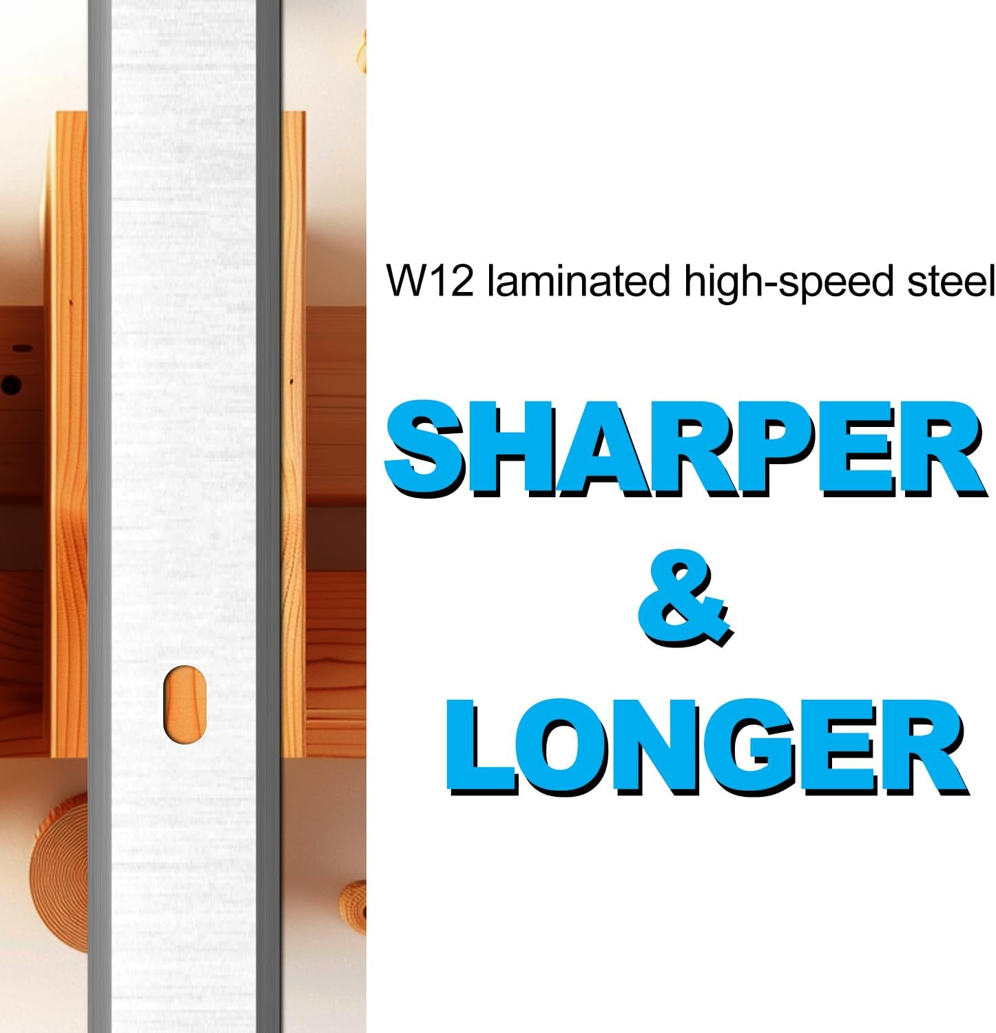 Planer Blades Knives HSS Replacement for Delta 22-580 22-549 22-555 22-590 Wen 6552 Craftsman 21743 Grizzly G0689 Ryobi AP1300 Metabo DH330 Thickness Planer 13 Inch Heat Treated Double edge Set of 3