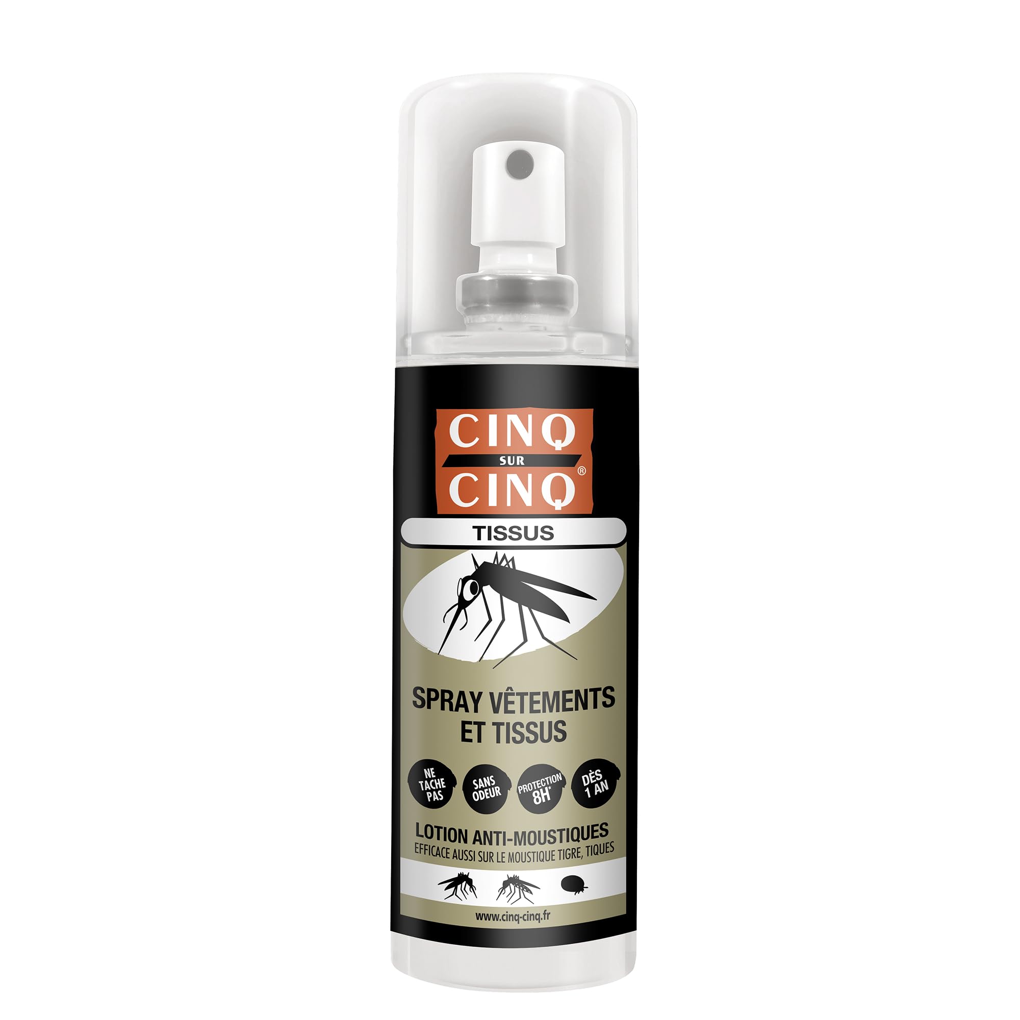 CINQ SUR CINQ Anti-Moustique Spray Lotion 75 ml + Spray Vêtements 100 ml Protection Longue Durée