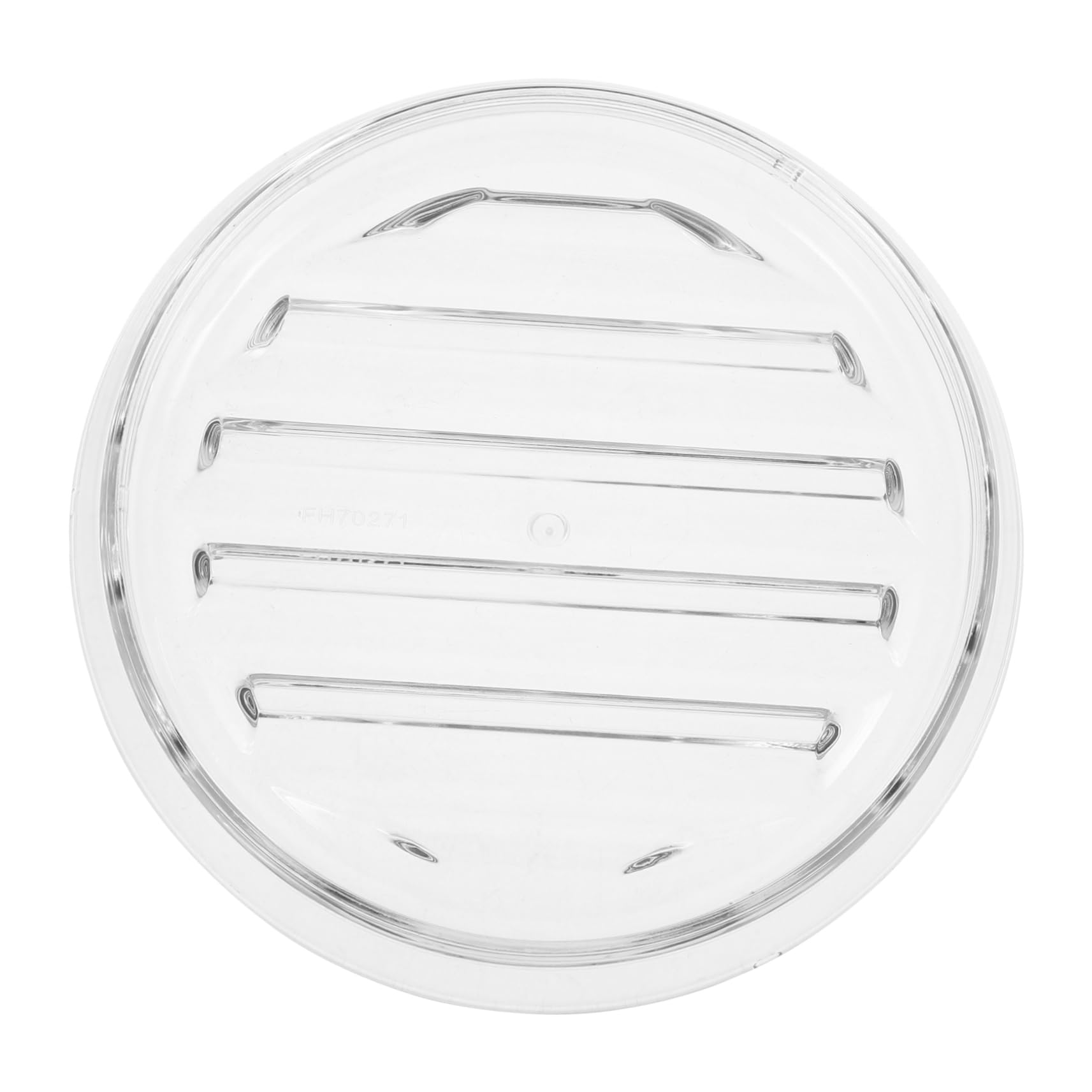 CONGARTENO Round Water Container Saucer Transparent Multi-purpose Tray for Pitchers Cups Towels Non- Material for Home Kitchen and Dining Room Use