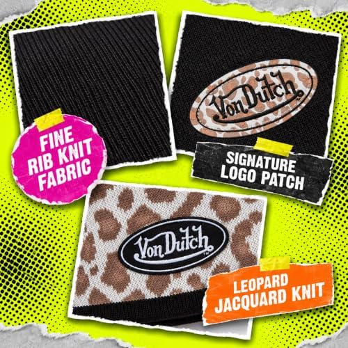Von Dutch Mens Skull Cap Beanie Classic Stretch Knit Winter Hat, 2 Pack — 사진 4