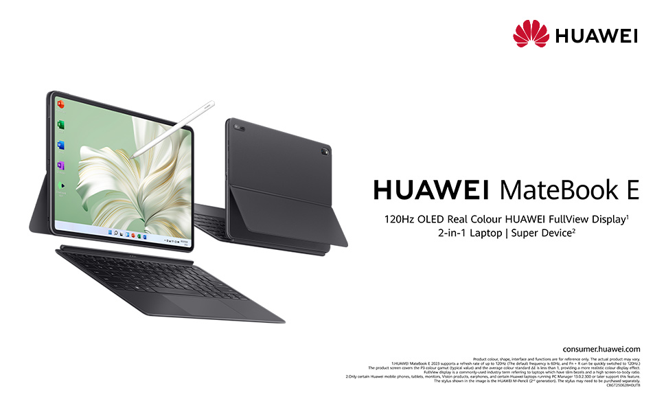 HUAWEI MateBook E 2-in-1 laptop, 120Hz OLED Real Colour