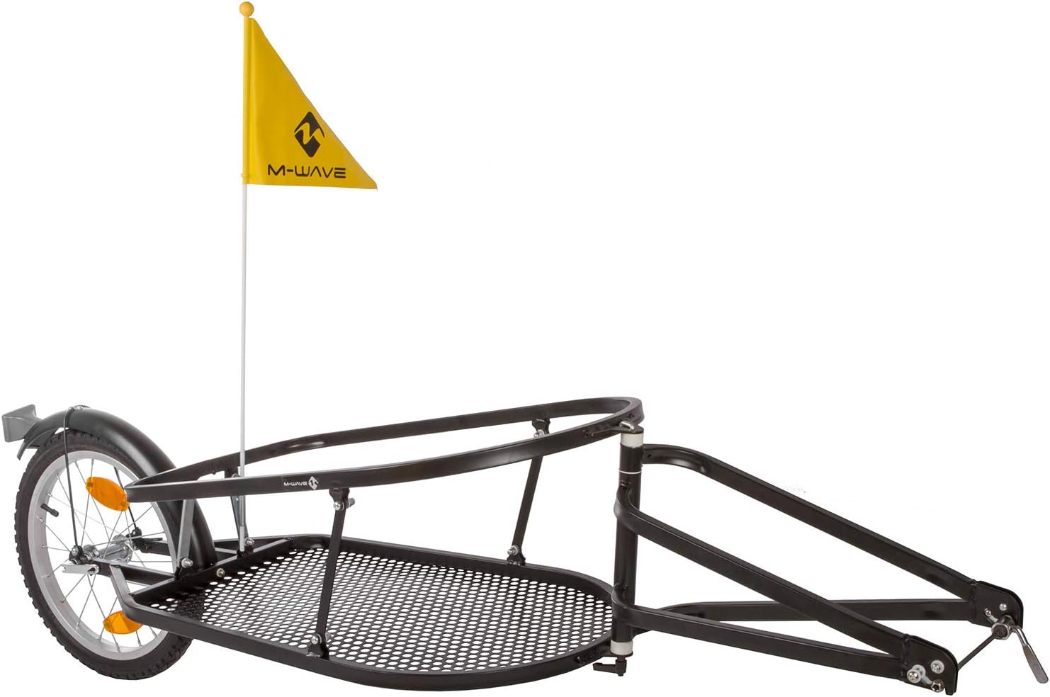 M-Wave Stalwart Single 40 Einspur Gepäckfahrradanhänger, Fahrradanhänger, Lastenanhänger, Einrad-Anhänger, Transportanhänger, Gepäckanhänger mit Tasche, Tragkraft 35 kg.