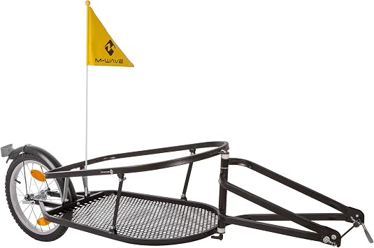 M-Wave Stalwart Single 40 Einspur Gep ckfahrradanh nger, Fahrradanh nger, Lastenanh nger, Einrad-Anh nger, Transportanh nger, Gep ckanh nger mit Tasche, Tragkraft 35 kg.