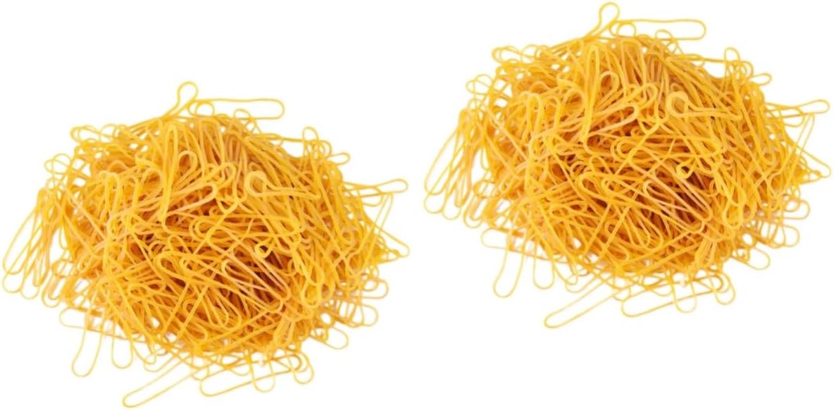 NUOBESTY 2 Boxes Clear Rubber Bands Sturdy Bands Elastic Rubber Bands Bundling Ring DIY Hair Rope Office Supplies High Elasticity