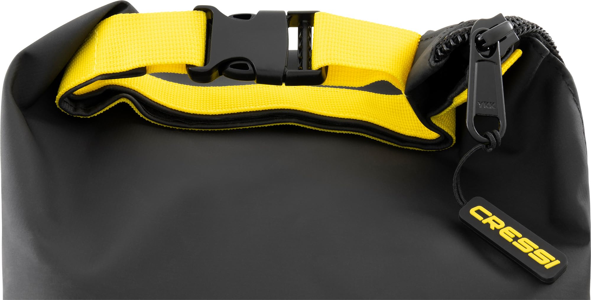 Cressi desde 1946 - Maverick Dry Bag - Bolsa para Arbalete y Similares, Fabricada en Material Dry Tarpaulin, Protege el Equipo de Pesca Subacuática Durante el Transporte, Negro/Amarillo