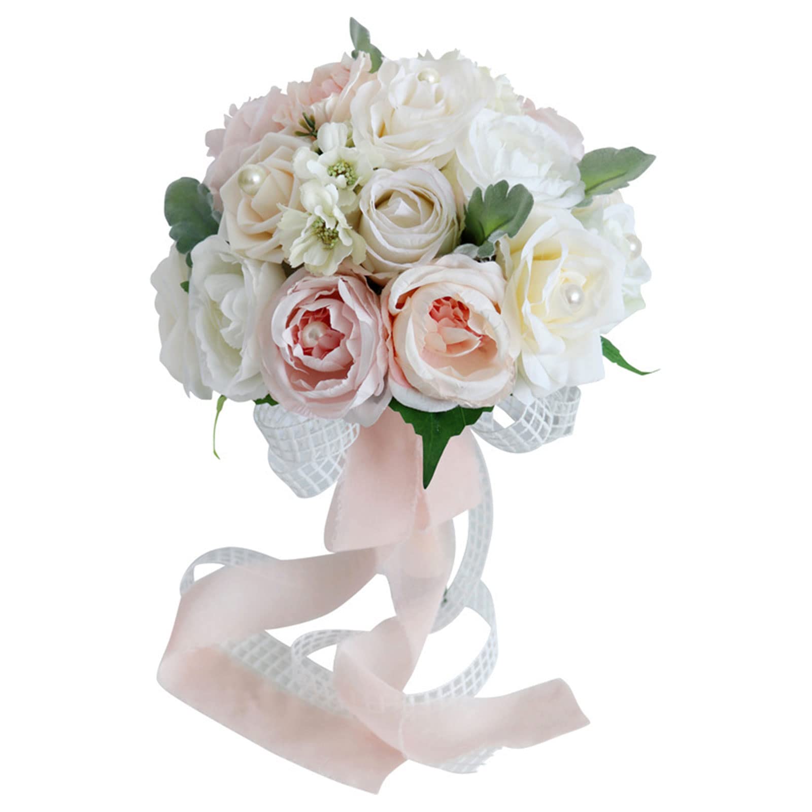 Hsioluted Korean Artificial Flower Bouquet Simulation Flowers Ornament Decor for Wedding Flower Arrangement Decoration Gift Artificial Silk Bouquet