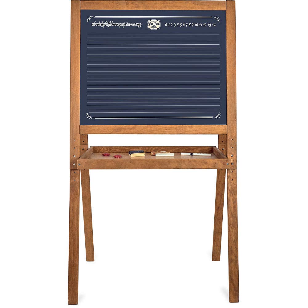 VILAC - Jeux et Jouets - Grand Tableau d'écolier Vintage - Double face : craies et magnétique pour feutres et aimants - Jeu pour Enfants dès 3 ans - Fabriqué en France - 6709