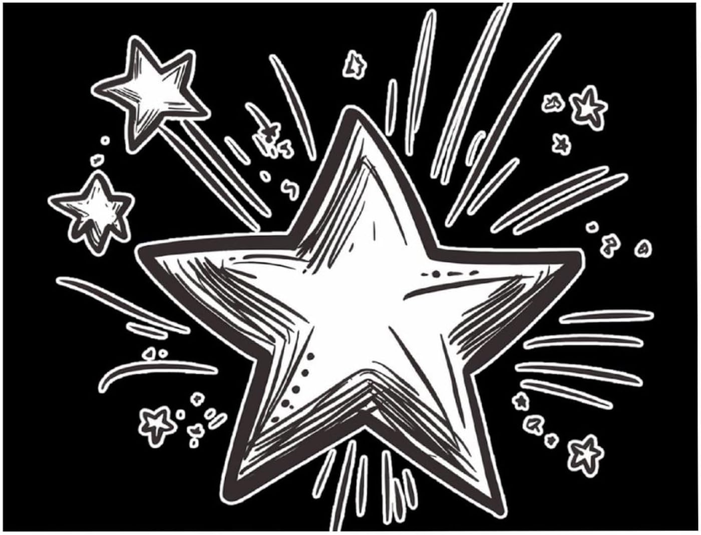 Stars Fireworks Printed Diamond 5D Painting Kits DIY Full Drill Crafts for Home Wall Decor 16x20 Inch Yellow Wood 50 * 40cm