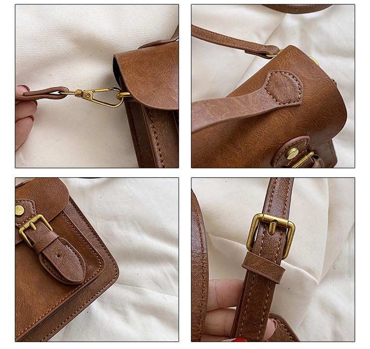 Y2K Fashion Crossbody Bag for Women, Dark Academia Aesthetic Shoulder Bags Sling Purse Grunge Y2k Purse Coquette Bags (brown)4