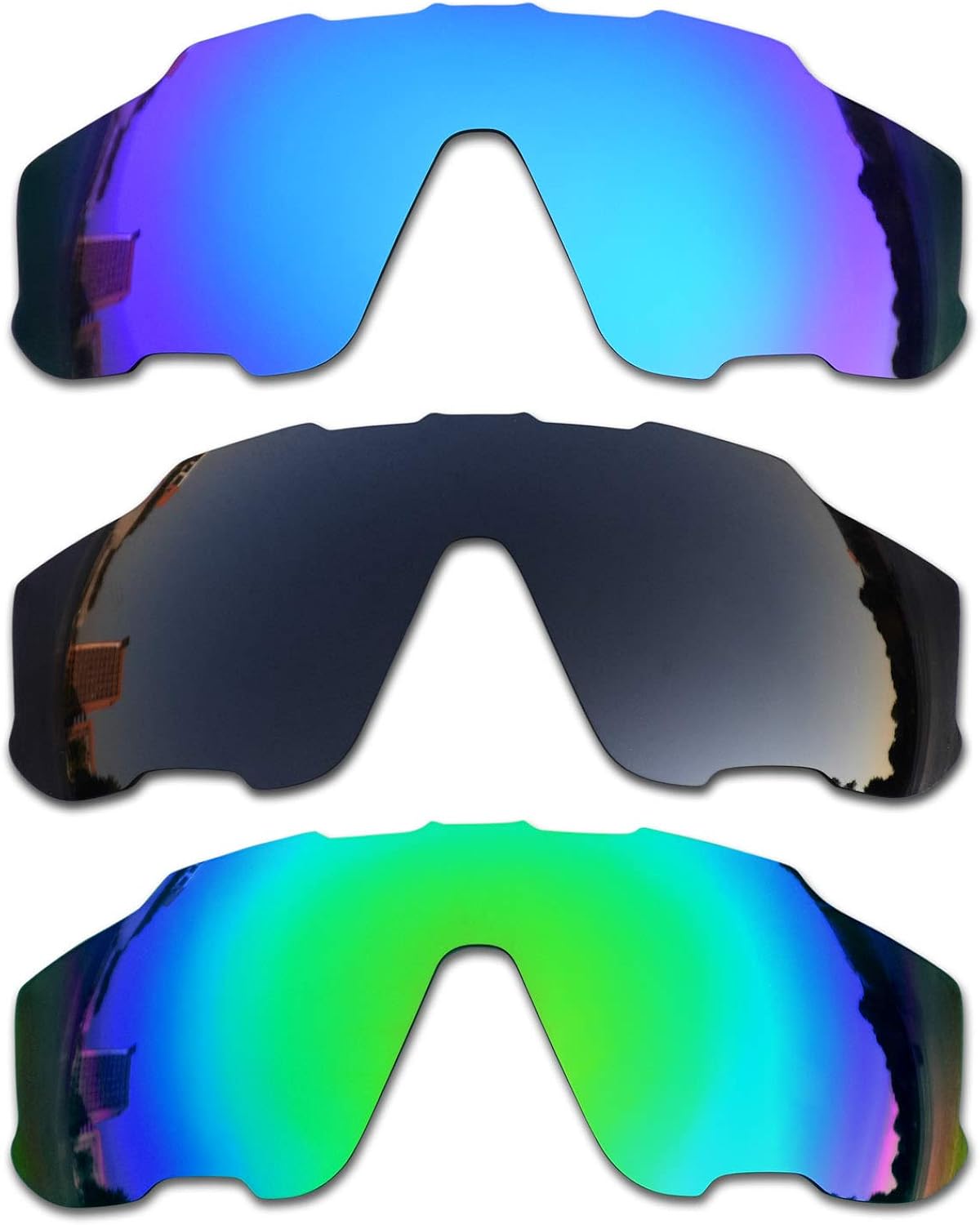 SOODASE For Oakley Jawbreaker Sunglasses Blue/Black/Green