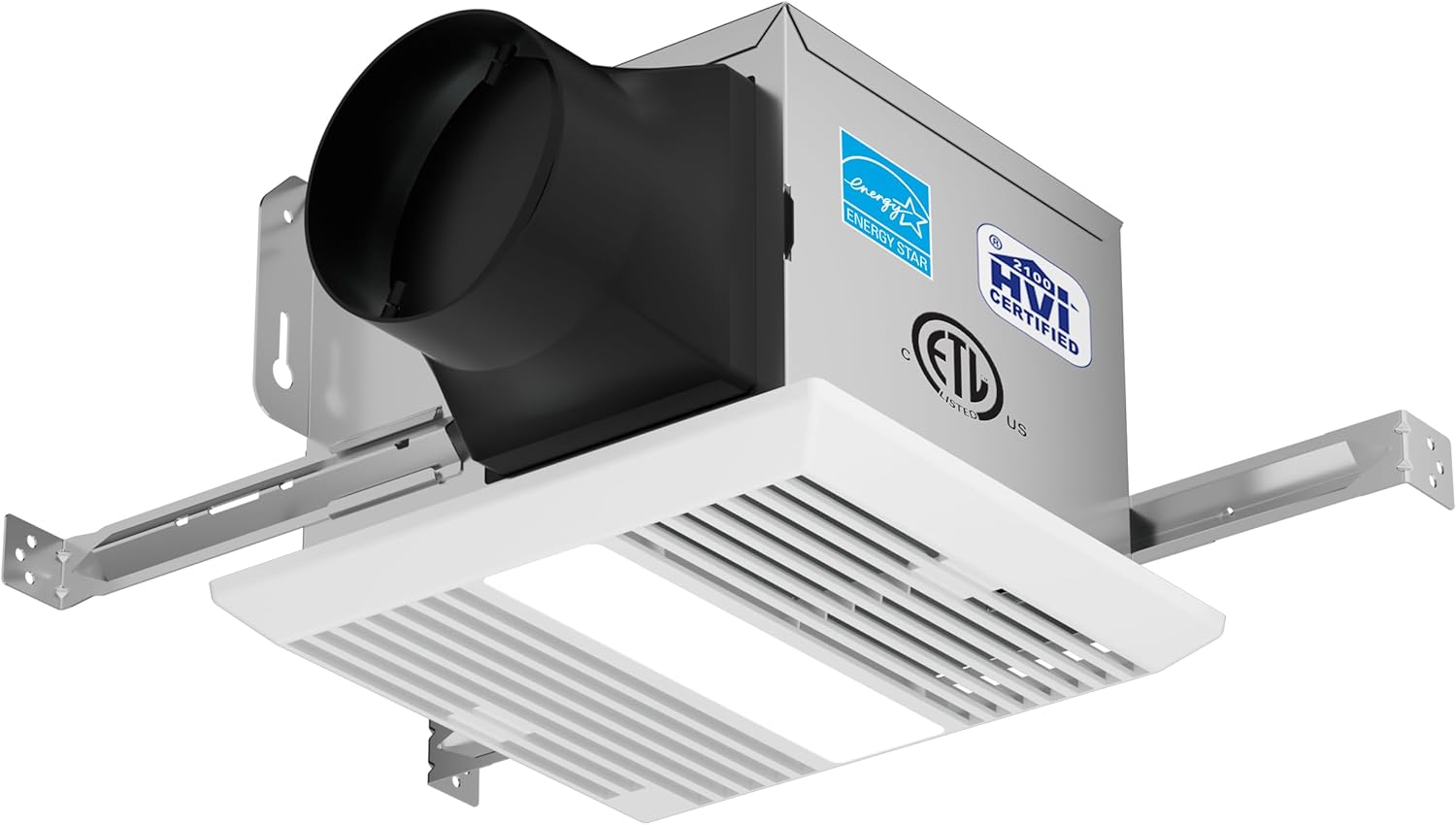 CIARRA Bathroom Exhaust Fan with LED Light, 100 CFM 2.0 Sones Quiet Ceiling Mount Ventilation Fan for Bathroom, Garage, Laundry, Office, Hotel, Warehouse, Easy Install