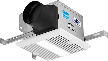 CIARRA Bathroom Exhaust Fan with LED Light, 100 CFM 2.0 Sones Quiet Ceiling Mount Ventilation Fan for Bathroom, Garage, Laundry, Office, Hotel, Warehouse, Easy Install