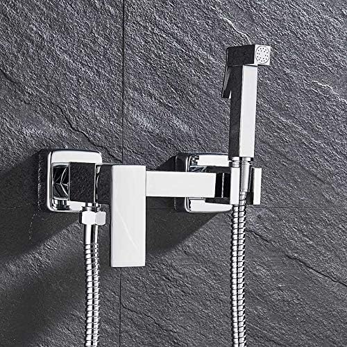 Chrome/Antique Bronze Bidet Shower Faucets Brass Hygienic Shower Spray Airbrush Tap Hot & Cold Mixer Toilet Spray Bidet Shower(Chrome A)