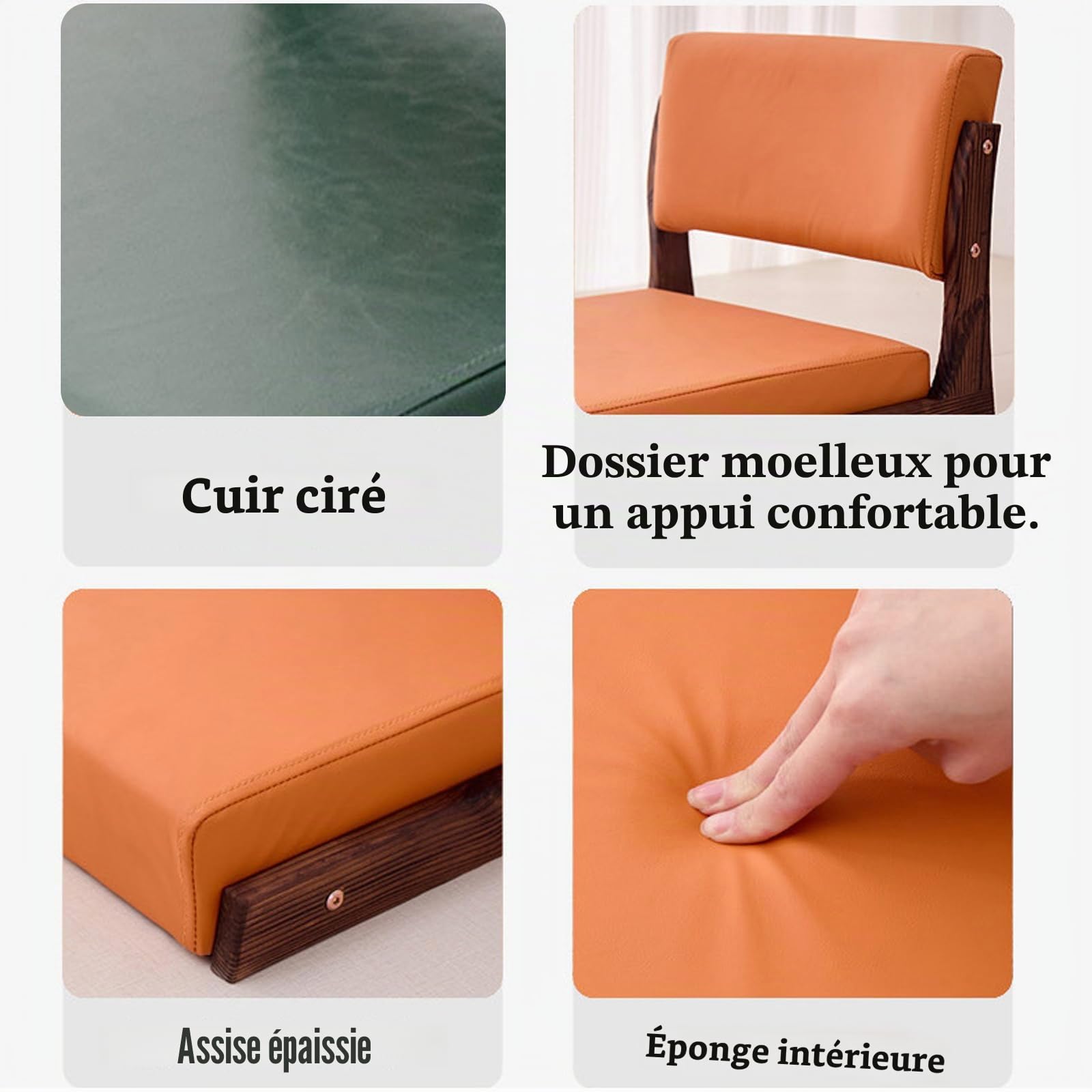 Chaise De Sol Tatami,Siège De Sol De Chaise De Salon,Tatami inclinable Chaise de Plancher,Chaise de Sol Japonaise multifonctionnelle,Chaise de Sol de méditation,pour Balcon,Salon,Chambre