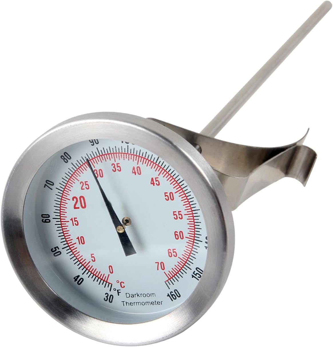 Stainless Steel Probes Thermometers Featuring Adjustable Mounting Clip for Experiments and Photography Darkroom Thermometers with Stainless Steel Probes