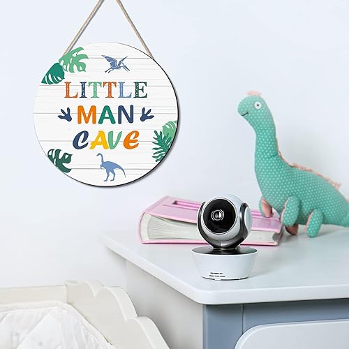 Miniatura 3 de Letrero de madera con cita de dinosaurio con frase de Little Man, placa de madera para guardería, decoración de pared para niños, dormitorio, sala