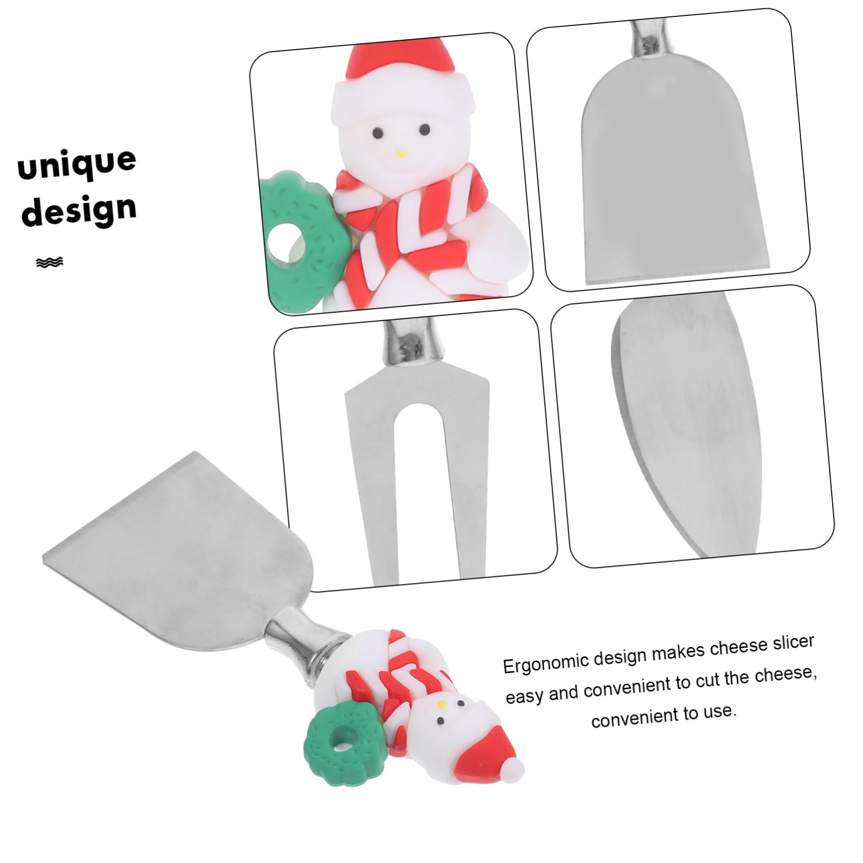 AUTSUPPL 3-piece Cheese Knife Set Large Cheese Knife Stainless Steel Butter Slicer Cutter Kitchen Accessories