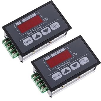 2Packs 30A 6-60V PWM DC Motor Speed Controller Slow Start Stop Digital Controller
