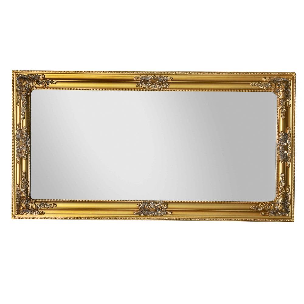 BESSA Wandspiegel, Spiegel groß Barock 130x70cm, Gold Antik