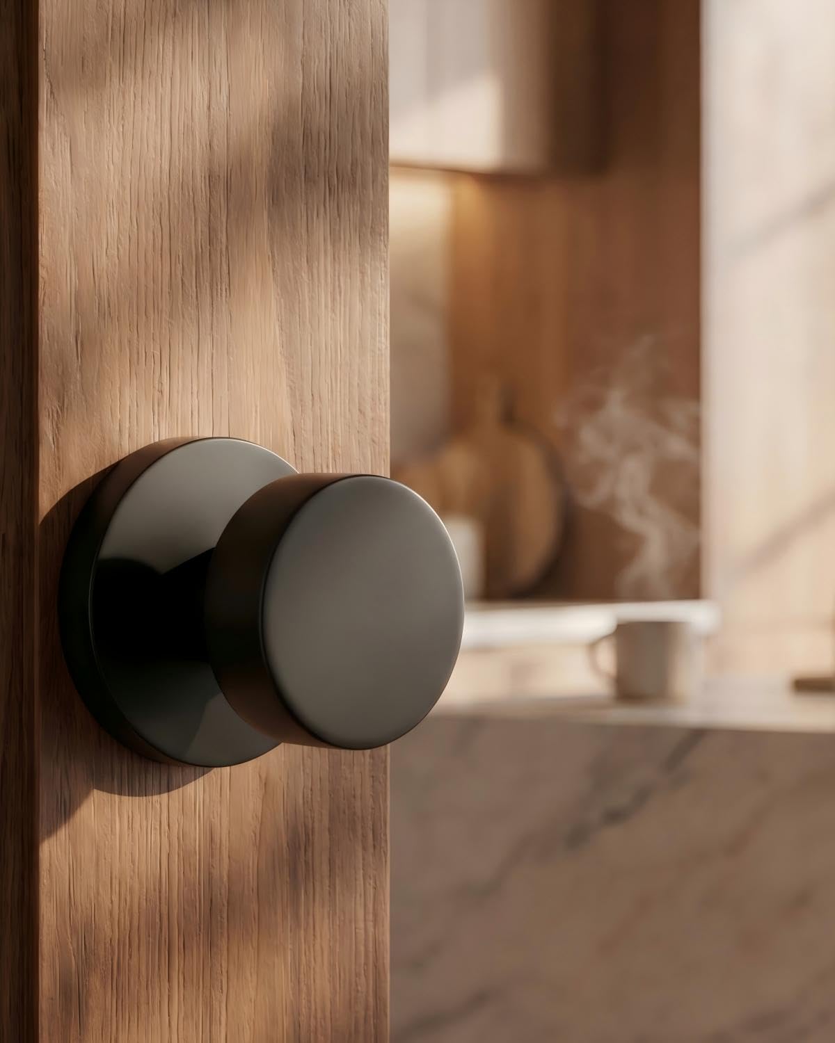 Matte Black Dummy Door Knobs - 6 Pack -2