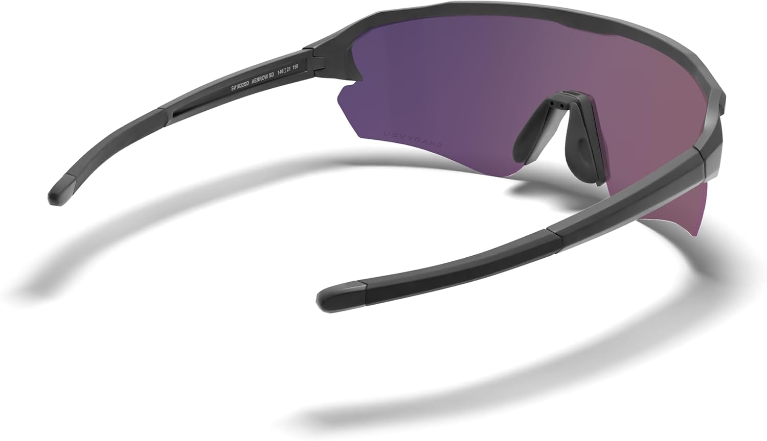 ShadyVEU AERROW SD Half Frame Sports TR90 Polarized Super Dark UV400 Mens Womens Sunglasses, Black