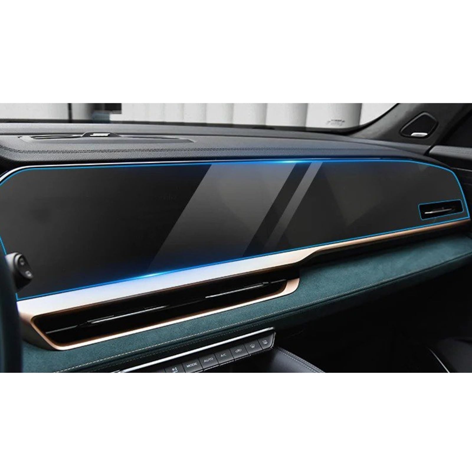 Film Protecteur d'écran pour système de Navigation GPS de Voiture Geely KX11 Monjaro Manjaro 2022-2024 HD Transparent en Verre trempé Anti-Rayures (Anti-lumière Bleue - 3 pièces)