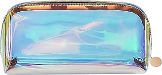 INVODA Bolsa de maquillaje holográfica iridis...