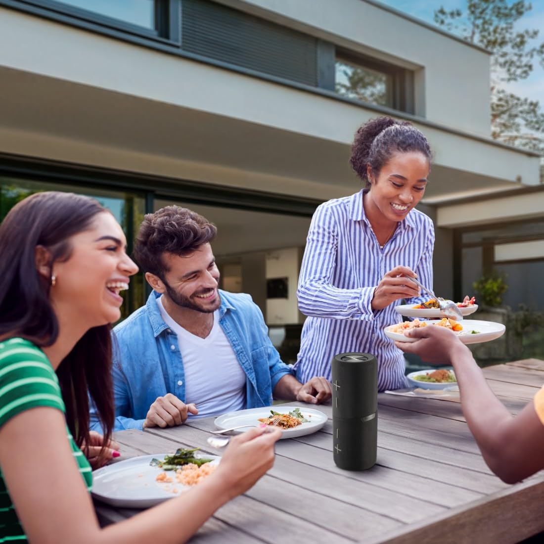 Hama | Altavoz Bluetooth Potente Separable - Negro | Altavoces con potencia de 30w sonido estéreo real, Impermeable ip67, 12h autonomía