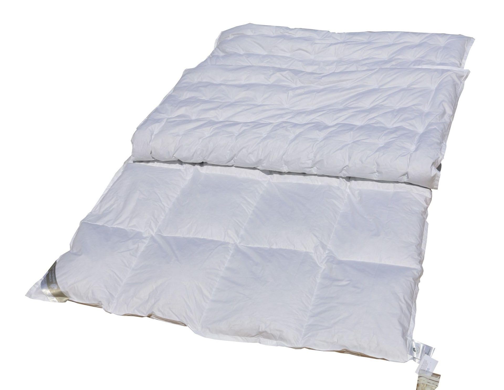 Betten Hofmann Combi Vierjahreszeiten Daunenbett Daunendecke Bettdecke 135x200 cm für alle Jahreszeiten, Naturprodukt, waschbar