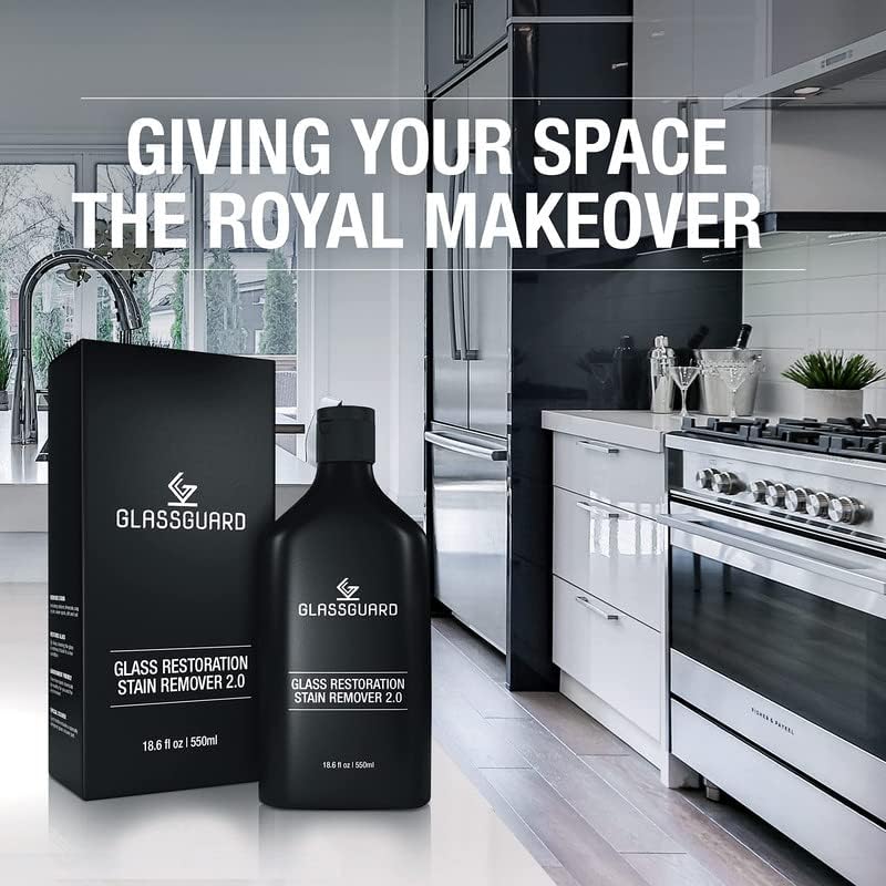 Miniatura 6 de GlassGuard Removedor de manchas de restauración de vidrio para limpiar puertas de ducha  Limpiador de vidrio para manchas de agua dura, manchas de
