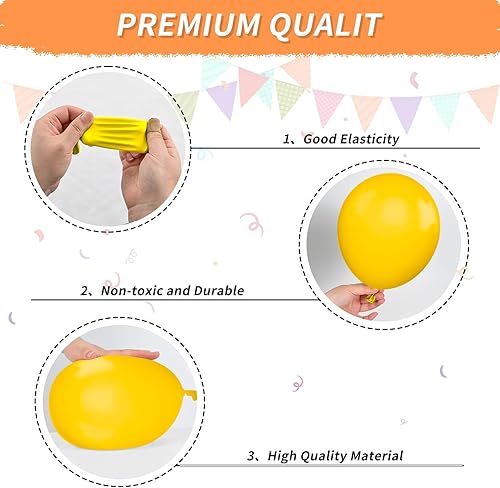 Miniatura 3 de Globos retro azules, amarillos y naranjas, globos azules y naranjas de 12 pulgadas para dar las gracias de otoño, aquí viene el primer viaje