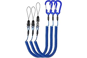 Hunting Lanyard - Rangefinder Lanyard with Coil, Carabiner, Ring, Quick Release Buckle