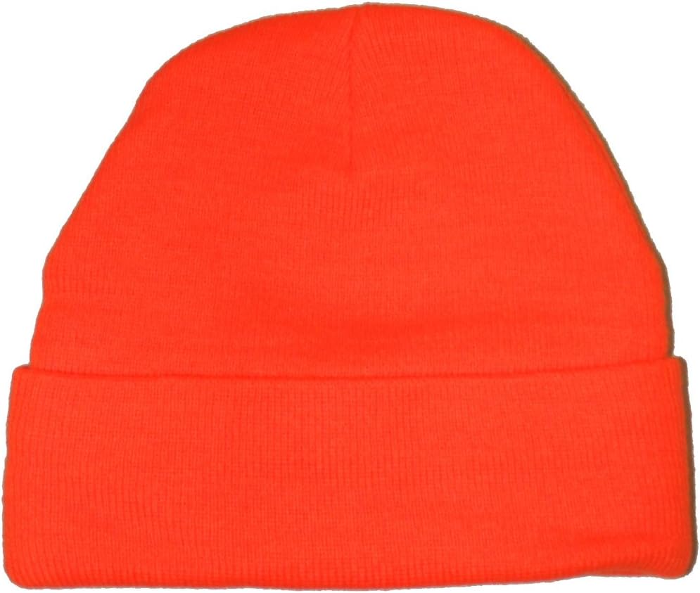 Slouchy Beanie Slouch Skull Hat Ski Hat Snowboard Hat Ribbed Beanie,One Size,Orange
