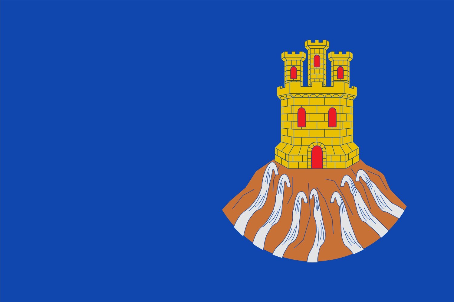 Drapeau Large Cifuentes Guadalajara Espagne grand format pour mât