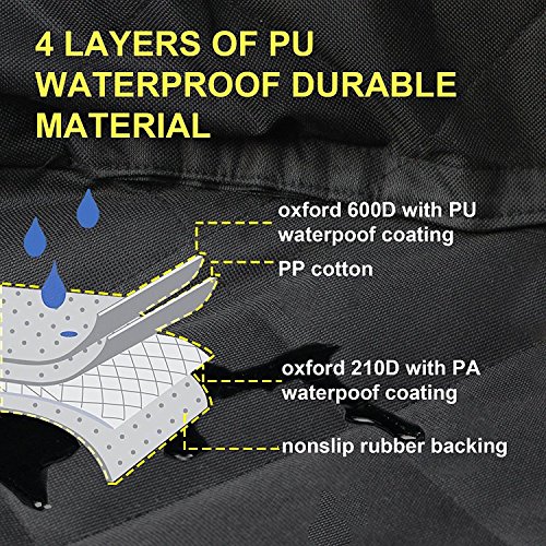 Soulspa Pet Front Seat Cover Dog Seat Cover Car Seat Cover For Pets - Pet Seat Cover 600D Heavy Duty Waterproof Scratch Proof Nonslip Durable Soft Dogs Back Black Seat Covers For Cars Trucks And Suvs #TOP5
