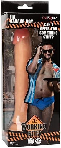 CalExotics Working Stiff The Cabana Boy, 7 Inch Dildo with Sturdy Suction Cup Fi