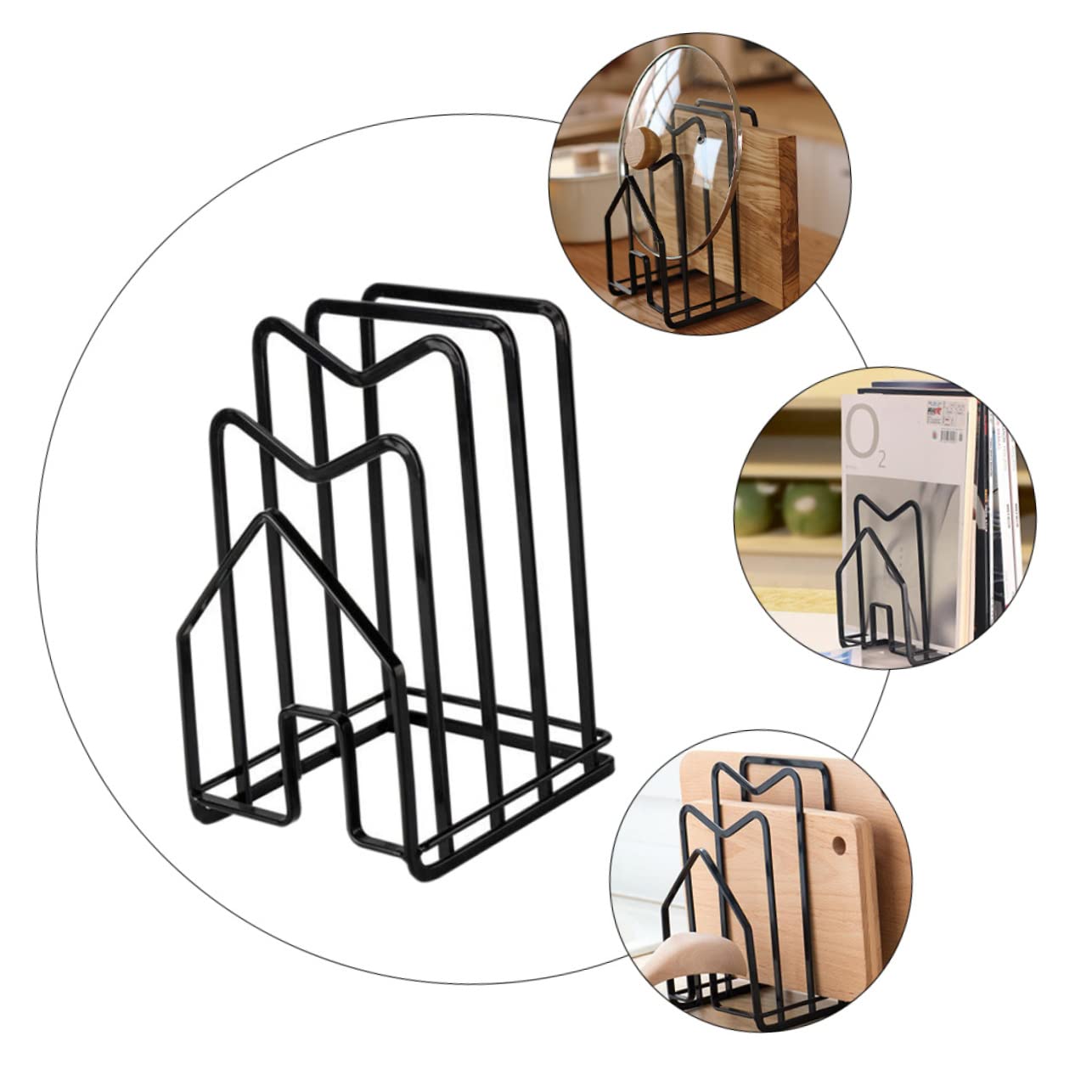 Soporte Para Tapa Sarten Estante Para Guardar Tapas Organizador Para Cubiertos