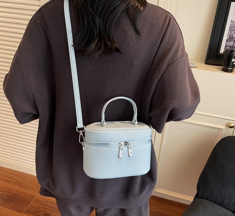 Small Top Handle Box Purse for Women Vegan Leather Crossbody Bag Cute Square Shoulder Bag Casual Handbag 20253
