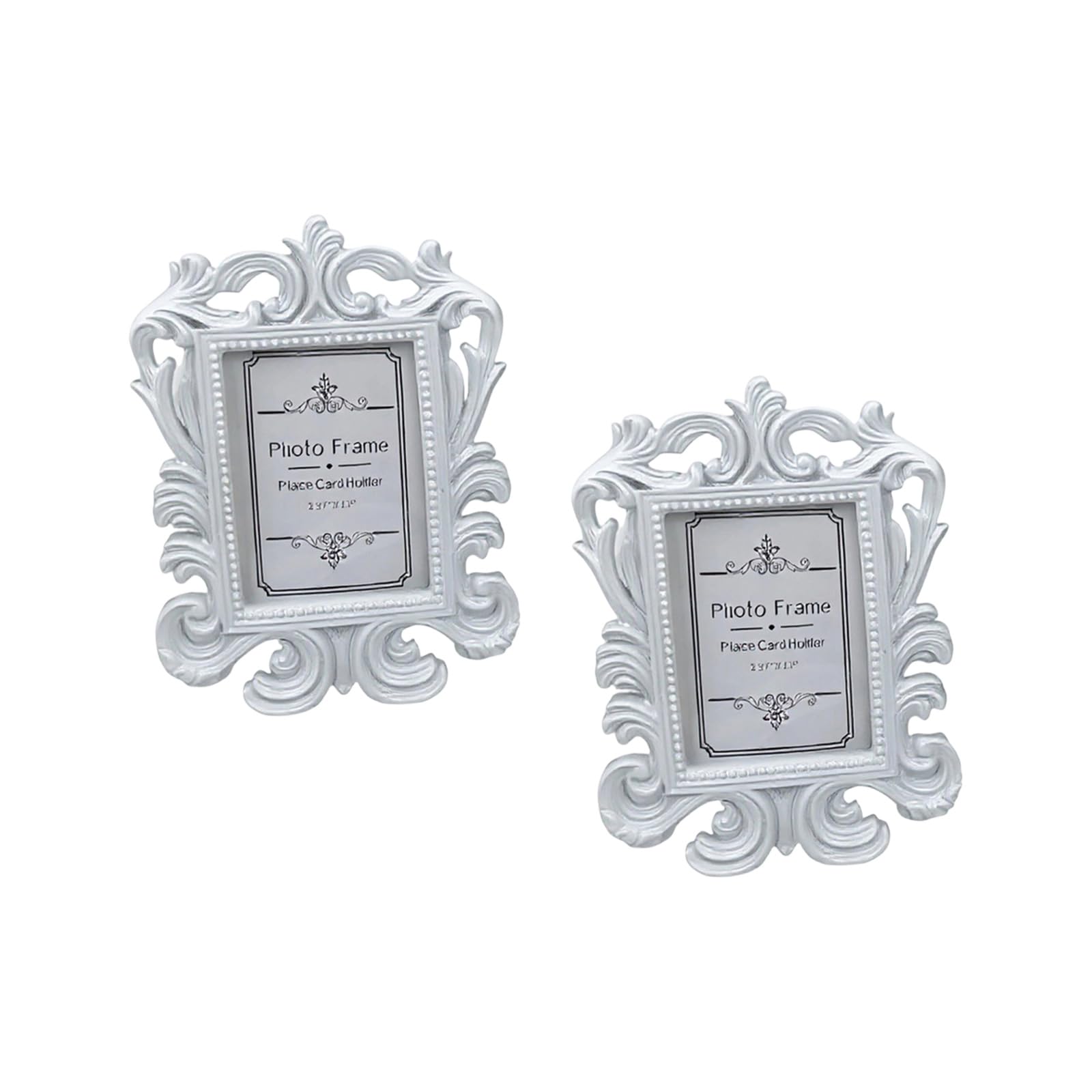 Tsophreniq 2Pcs Antique European Resin Small Picture Frame Decorative Ornate Photo Frame for Wedding Anniversary Tabletop Display Tabletop Photo
